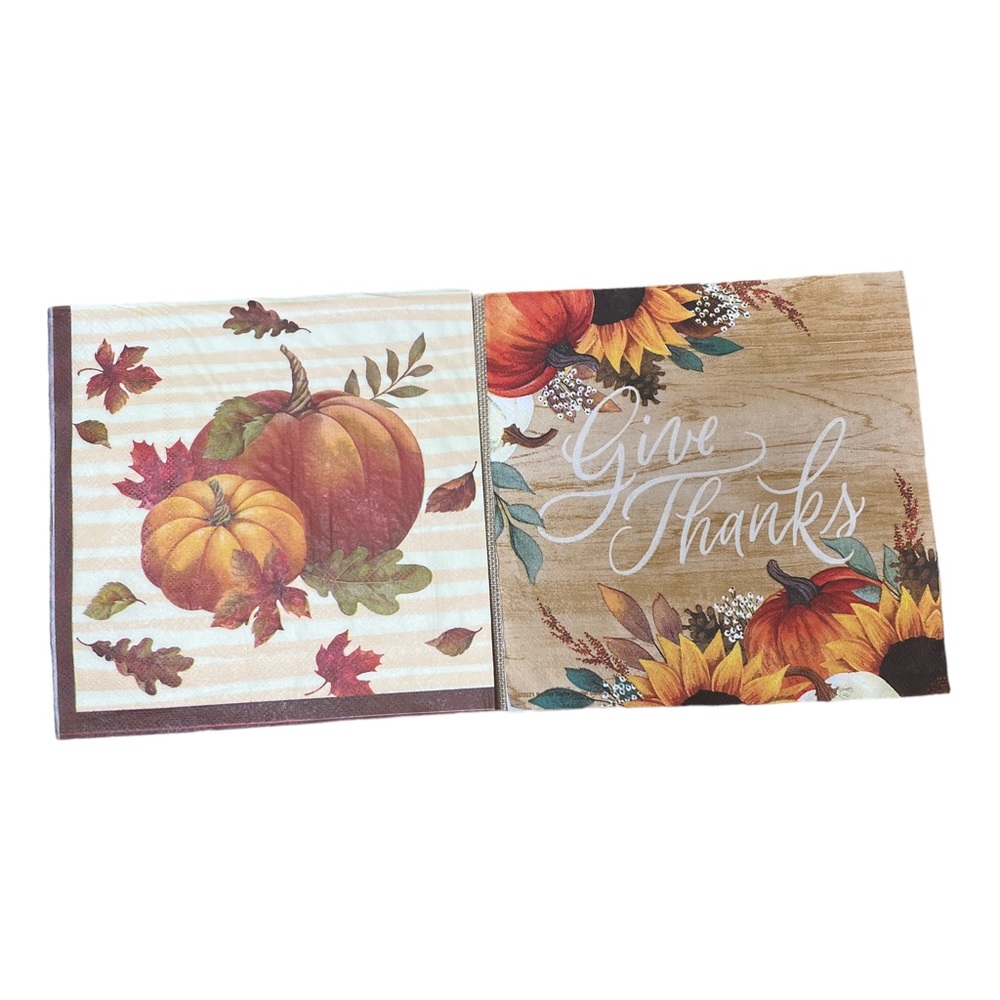 Lot 9 Paper Napkin Assortment Thanksgiving Holidays Halloween Decoupage Crafts - Picture 3 of 11